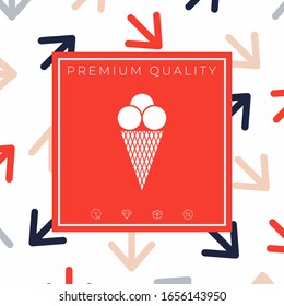 Ice cream icon. Graphic elements for your design