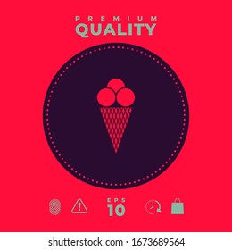 Icono de helado. Elementos gráficos para el diseño
