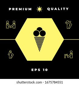 Ice cream icon. Graphic elements for your design