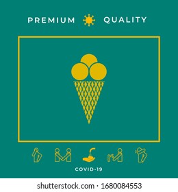 Ice cream icon. Graphic elements for your design