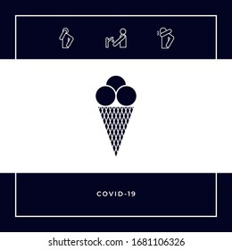 Ice cream icon. Graphic elements for your design