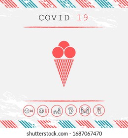 Ice cream icon. Graphic elements for your design