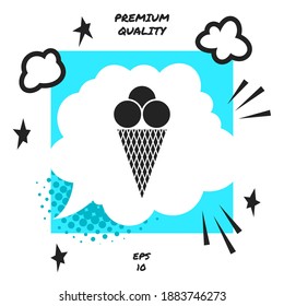 Ice cream icon. Graphic elements for your design