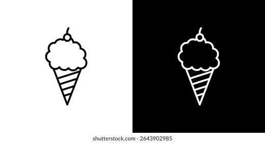 Ice cream icon Graphic vector set for ui design