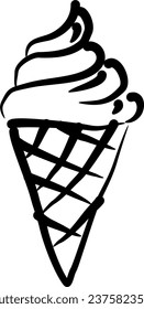 ice cream icon, hand drawn ice cream icon