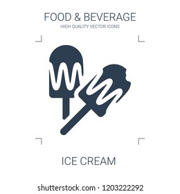 ice cream icon. high quality filled ice cream icon on white background. from food collection flat trendy vector ice cream symbol. use for web and mobile