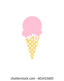 Ice cream icon. Icecream vector in nice colors isolated on white background