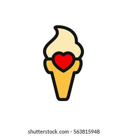 ice cream icon illustration isolated vector sign symbol