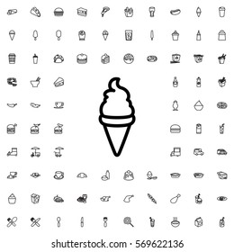 ice cream icon illustration isolated vector sign symbol