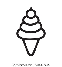 Ice Cream Icon Illustration. Suitable For Web Design, Logo, App