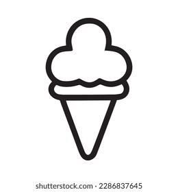 Ice Cream Icon Illustration. Suitable For Web Design, Logo, App