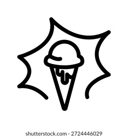 Ice cream icon illustration vector design template