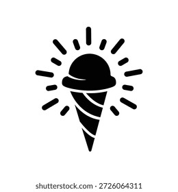 Ícone de sorvete ilustração vetor modelo de design
