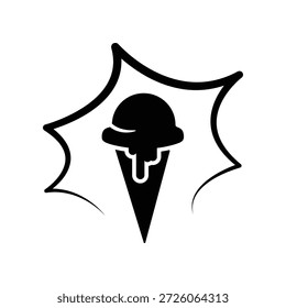 Ice cream icon illustration vector design template
