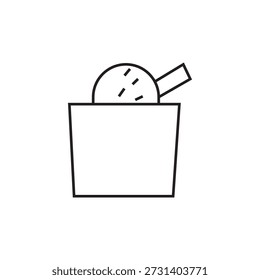 Icono de helado Ilustración Elemento Diseño