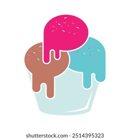 Ice cream icon image design template