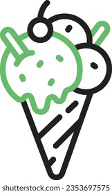 Ice Cream Icon image. Suitable for mobile application.