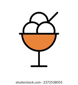 Ice Cream icon islolate white background vector stock illustration.