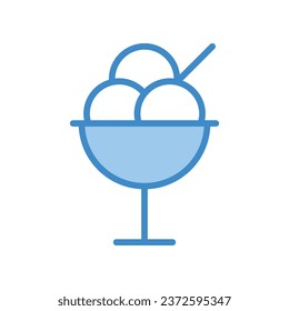 Ice Cream icon islolate white background vector stock illustration.