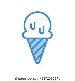 Ice Cream icono islolar ilustración de material vectorial de fondo blanco.