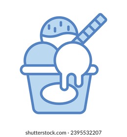 Ice cream icon isolate white background vector stock illustration.