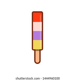 Ice cream icon isolated. Modern sweet vanilla desert sign. Trendy vector symbol for web site design, button to mobile app. Logo ice cream illustration.