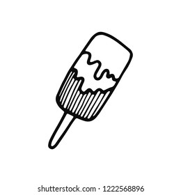 ice cream icon. isolated object vector silhouette.