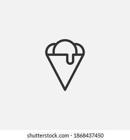 Ice cream icon isolated on background. Dessert symbol modern, simple, vector, icon for website design, mobile app, ui. Vector Illustration