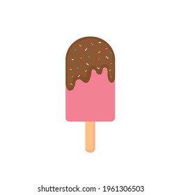 Ice cream icon isolated on white background. Fast food concept. Summer concept. Vector stock