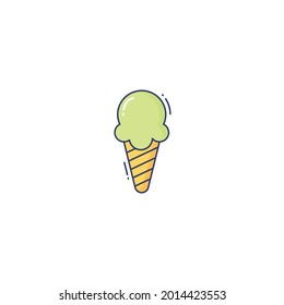 ice cream Icon Isolated On White Background