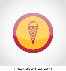 Ice cream icon Isolated on White Background