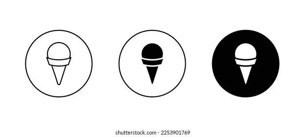 Ice cream icon isolated on background. Dessert icecream  icon symbol logo illustration,editable stroke, flat design style isolated on white