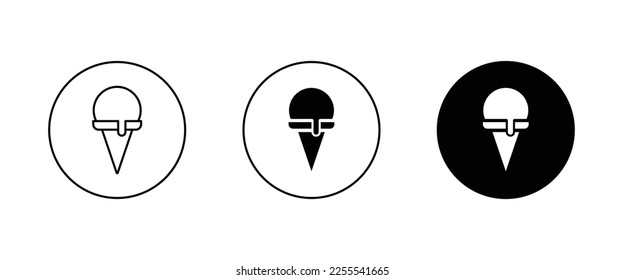 Ice cream icon isolated on background. Dessert icecream  icon symbol logo illustration,editable stroke, flat design style isolated on white