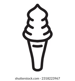 ice cream icon isolated on white background