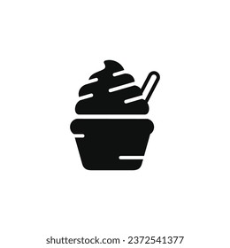 Ice cream icon isolated on white background