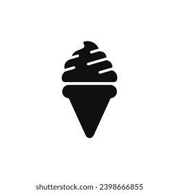 Ice cream icon isolated on white background