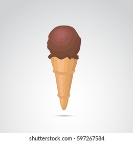 Ice cream icon isolated on white background. Vector art.