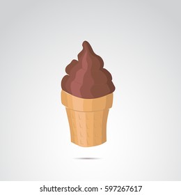 Ice cream icon isolated on white background. Vector art.