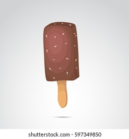 Ice cream icon isolated on neutral background. Vector art.