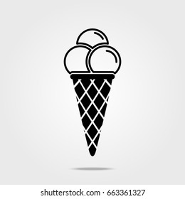 Ice Cream icon isolated on white background.