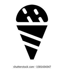 ice cream icon isolated sign symbol vector illustration - high quality black style vector icons
