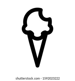 ice cream icon isolated sign symbol vector illustration - high quality black style vector icons
