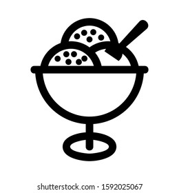 ice cream icon isolated sign symbol vector illustration - high quality black style vector icons
