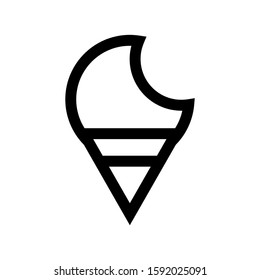 ice cream icon isolated sign symbol vector illustration - high quality black style vector icons
