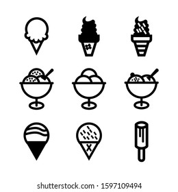 ice cream icon isolated sign symbol vector illustration - high quality black style vector icons
