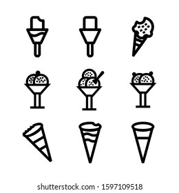 ice cream icon isolated sign symbol vector illustration - high quality black style vector icons
