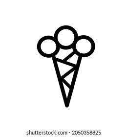 Ice cream Icon Line outline 