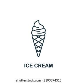 Ice Cream icon. Line simple icon for templates, web design and infographics