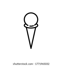 ice cream icon in line style on white background. Vector sign