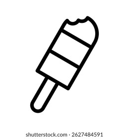 Ice cream icon in line style. Vector illustration of 
ice cream stick